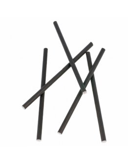 Paille cocktail papier noir par 250