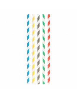 Pailles Droites Carton Couleur Ø 0,8x23,5 par 100