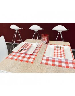 Set de table Vichy Rojo par 500