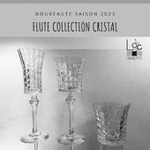 Retrouvez nos nouveautés pour cette année.
Pour compléter la collection Cristal, une flute tout en élégance.